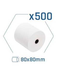 Pack 500 rollos papel térmico sin BPA 80x80mm