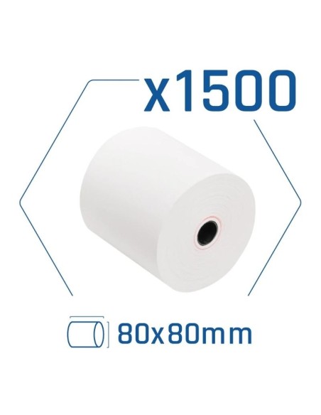 Pack 1500 rollos papel térmico sin BPA 80x80mm