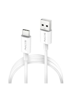 NGS CABLE CARGA RAPIDA USB-A A USB-C 1M BLANCO 2