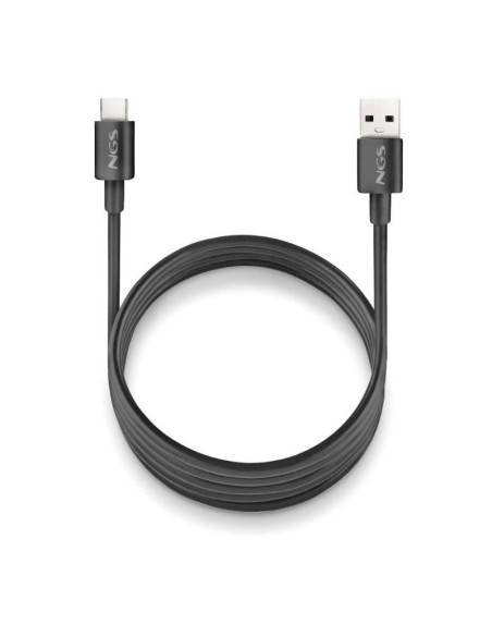 NGS CABLE CARGA RAPIDA USB-A A USB-C 1M NEGRO