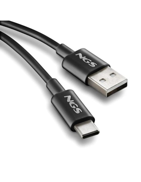 NGS CABLE CARGA RAPIDA USB-A A USB-C 1M NEGRO