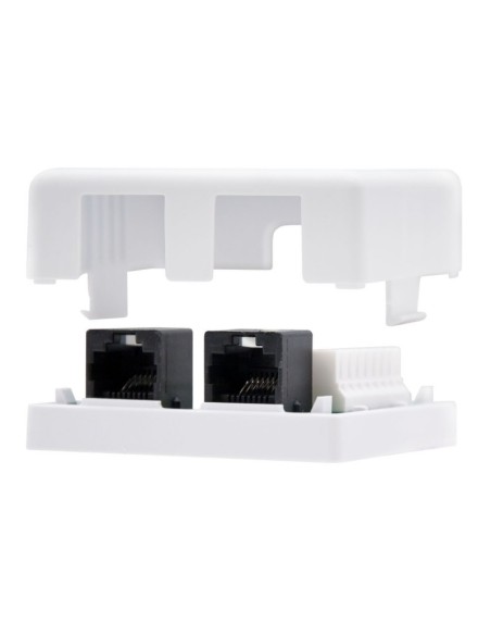 Nanocable Roseta Superficie CAT'6 UTP 2Tomas Blanc