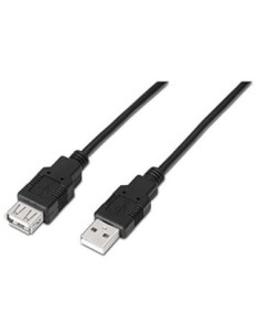 Nanocable Cable USB 2.0 Tipo-A M/H P Negro 1.8 m