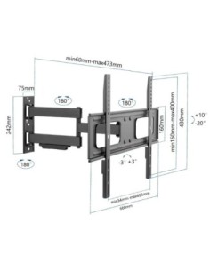 iggual SPTV13 Soporte TV pared Full 37-75" 50 kg 2