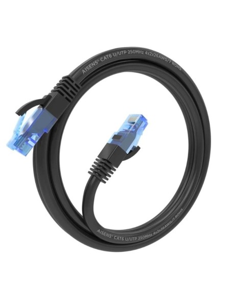 Aisens Cable RJ45 Cat'6 UTP AWG26 CCA Negro 2'0M