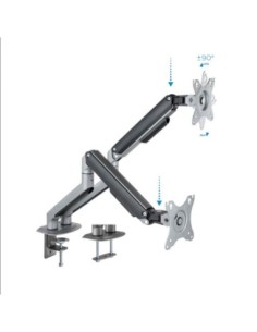 Tooq DB4132TNR-G Soporte mesa 2 monitor/tv 17-32" 2