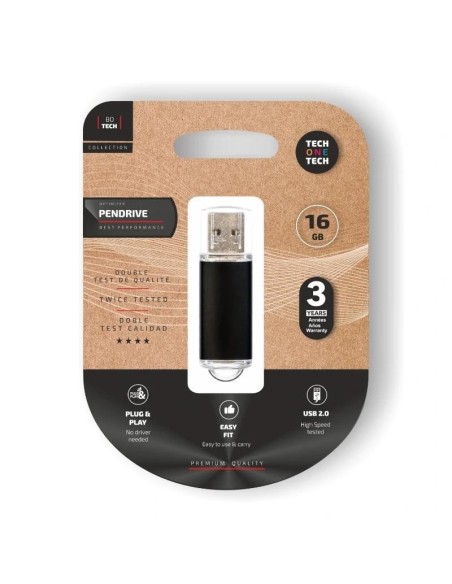 TECH ONE TECH Basic Pendrive 16Gb USB 20 Negro