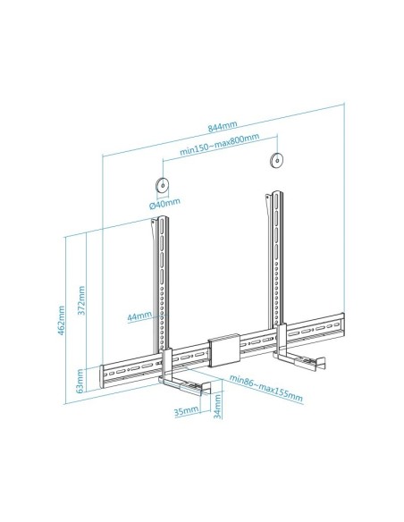 Tooq Soporte Barra Sonido para TV Multinstalación