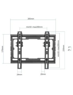 iggual SPTV12 Soporte TV pared Inclin 23"-43" 45kg 2
