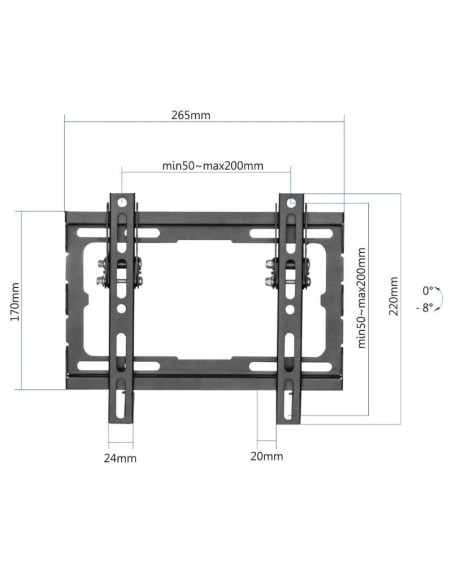 iggual SPTV12 Soporte TV pared Inclin 23"-43" 45kg