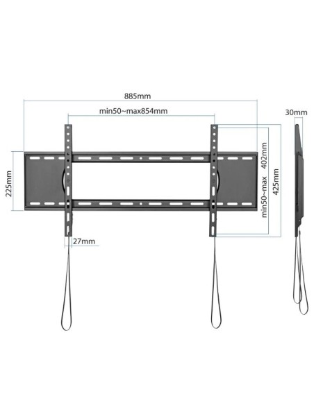 iggual SPTV86 Soporte TV pared Fijo 43"-90" 80kg