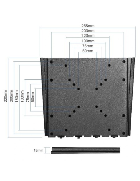 iggual SPTV01 Soporte TV pared Fijo 10"-42" 30 kg