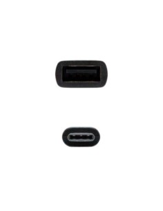 Nanocable Cable USB 2'0 3A' USB-C/M-A/F' 15cm