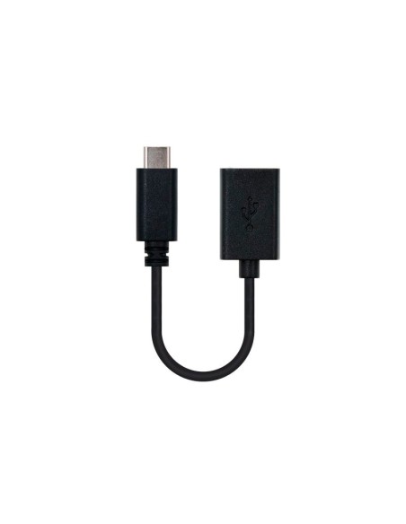 Nanocable Cable USB 2'0 3A' USB-C/M-A/F' 15cm