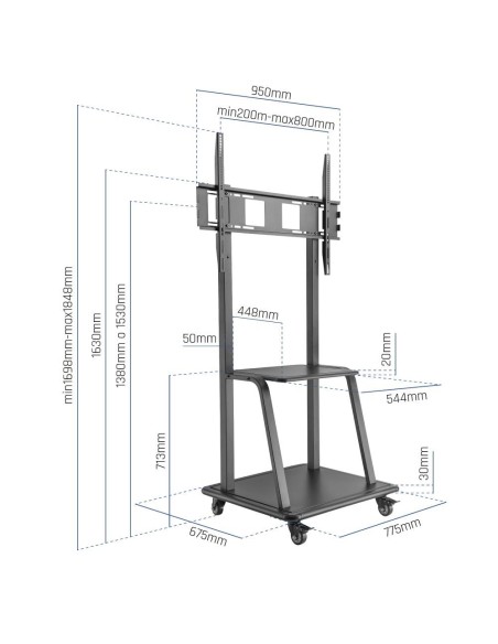 iggual GOLIAT Soporte TV con ruedas 37"-100" 150kg