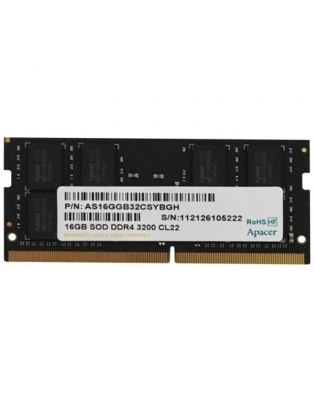 Memoria RAM Apacer ES.16G21.GSH 16GB/ DDR4/ 3200MHz/ 1.2V/ CL22/ SODIMM