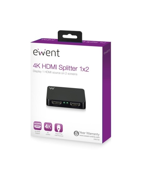 Ewent Divisor 4K HDMI 1x2 High Speed