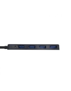Aisens Hub USB 3'0 tipo A/M-4xtipo A/H negro 30cm 2