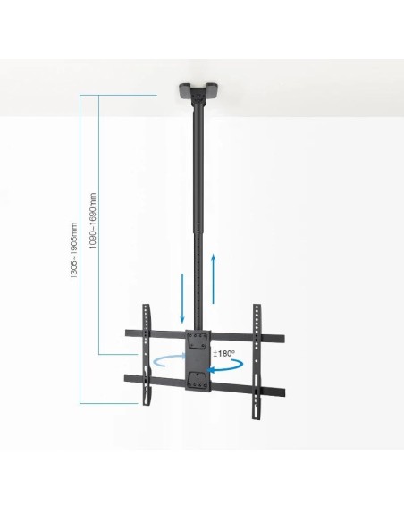 Tooq LPCE1186TSLI-XL-B Soporte techo TV 43"-86"