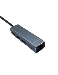 Aisens Conversor USB 3'1 Ethernet + 3 USB3'0 gris