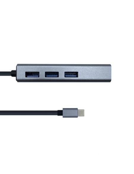Aisens Conversor USB 3'1 Ethernet + 3 USB3'0 gris