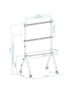 Tooq iLove Soporte suelo pantallas 49"-80" Blanco 2
