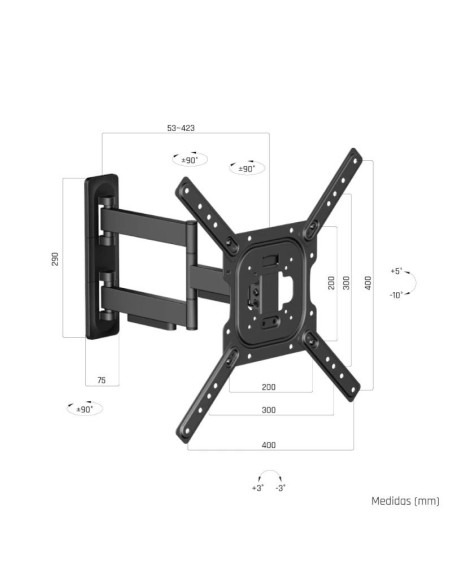 iggual SPTV09-L Soporte TV pared Full 23"-65" 35kg