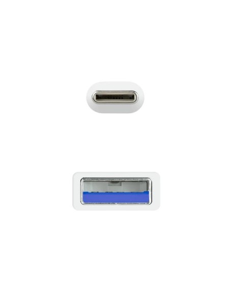 Nanocable Cable USB 3'1 Gen2 USB-C/A 0'5 M Blanco