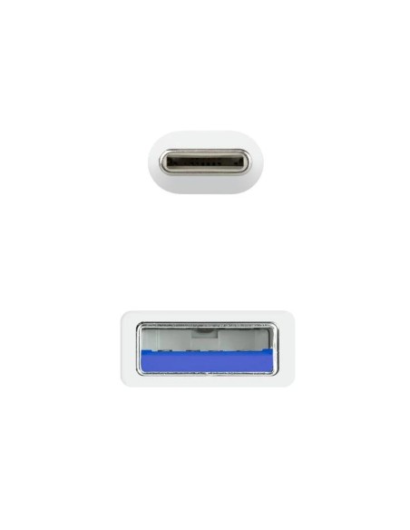 Nanocable Cable USB 3'1 Gen2 USB-C/A 2 M Blanco