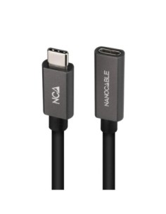 Nanocable Cable USB 3'2 Gen2 USB-C M/H 0'5 M Negro 2