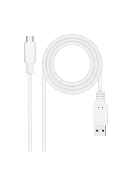 Nanocable Cable USB 2'0 3A USB-C-M/M 1M Blanco