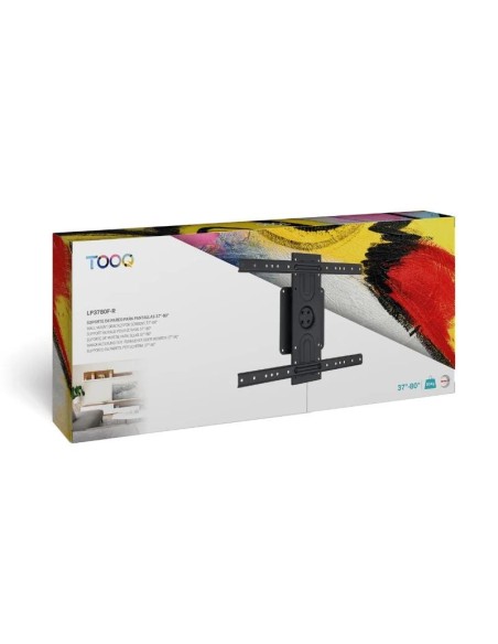 Tooq LP3780F-R Soporte pared rotación 360 Negro
