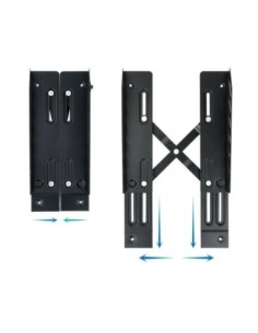 Tooq Soporte para CPU de suelo con ruedas negro