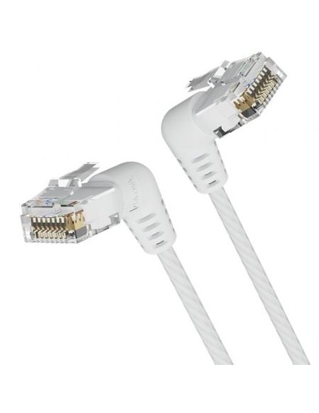 Cable de Red RJ45 UTP Vention IBOWG Cat.6A/ 1.5m/ Cabeza Rotatoria 360º/ Blanco