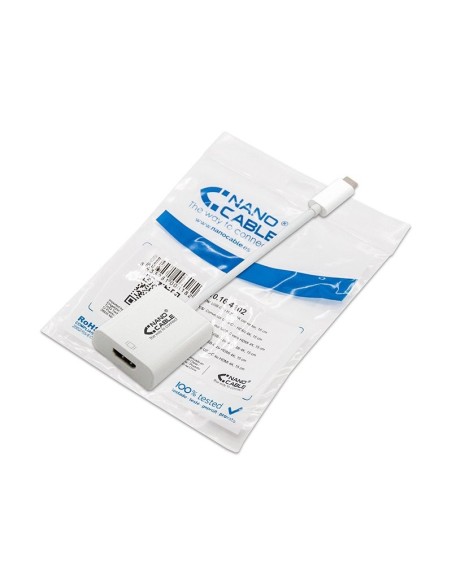 Nanocable Conversor USB-C A HDMI 4K. 15 cm