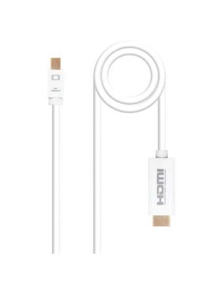 Nanocable Cable Conversor Mini DP/ HDMI 2 M Blanco