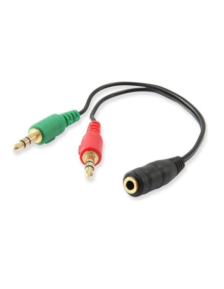 Ewent Cable Audio Jack 3.5/H-2 Jack 3.5/M - 0.15mt