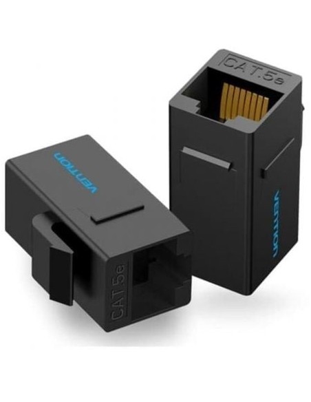 Adaptador Conector RJ45 VDD-B07-B Cat5e UTP/ RJ45 Hembra - RJ45 Hembra/ Negro
