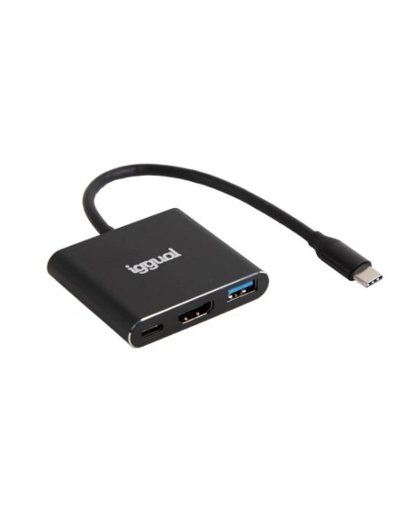 iggual Hub tipo C 3 en 1 HDMI USB30 PD100W