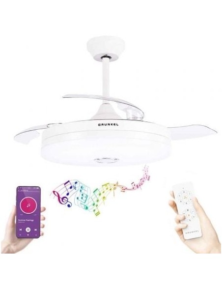 Ventilador de Techo Grunkel SKYWIND-42BT2/ 30W/ 3 Aspas 106cm/ 6 Velocidades
