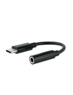 Nanocable Adaptador Audio USB-C/M a Jack/H. Negro