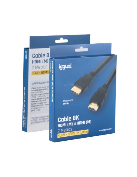 iggual Cable HDMI - HDMI 2.1 8K@60hz 2 metros