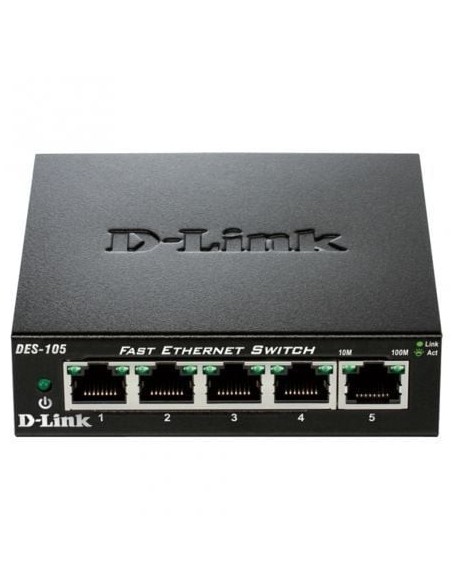 Switch D-Link DES-105 5 Puertos/ RJ-45 10/100