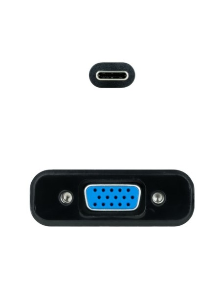 Nanocable Conversor USB-C/M a VGA/H Negro 10cm