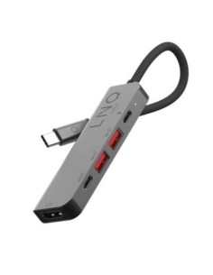 Docking USB Tipo-C Linq LQ48014/ 1xUSB Tipo-C/ 2xUSB/ 1xHDMI 4K/ 1xUSB Tipo-C PD/ Gris