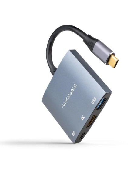 Nanocable Conversor USB-C a HDMI/USB3.0/PD 15 cm
