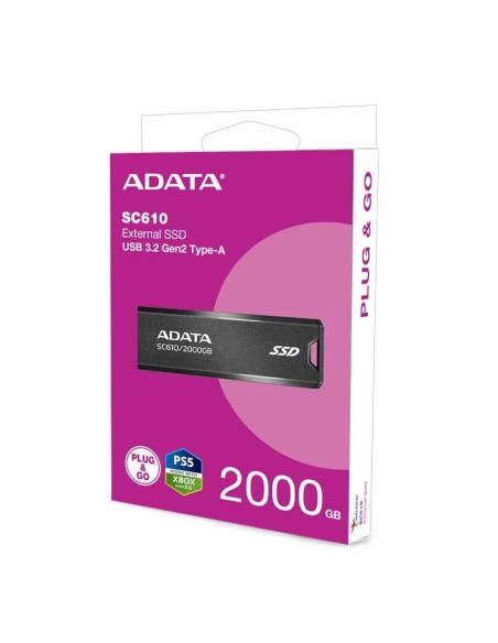 ADATA SC610 SSD Externo 2TB USB 3'2 Gen2 Negro