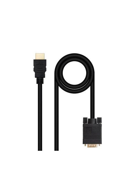Nanocable Conversor HDMI a VGA M-M. 1.8 m Negro