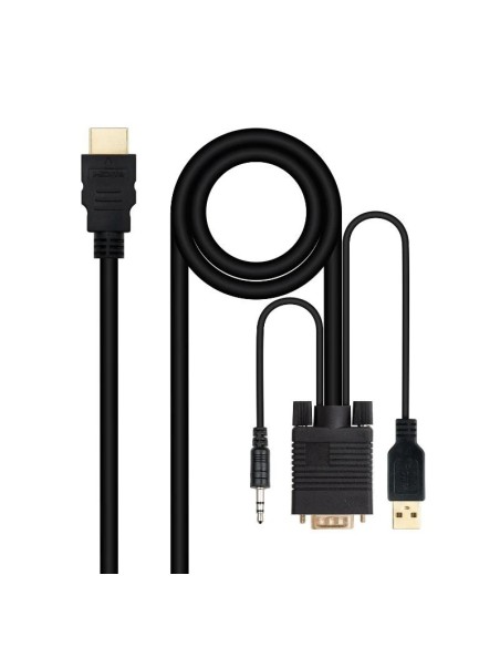 Nanocable Conversor HDMI a VGA-Jack-UBS. 1.8 m