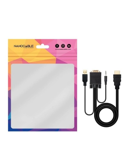 Nanocable Conversor HDMI a VGA-Jack-UBS. 1.8 m